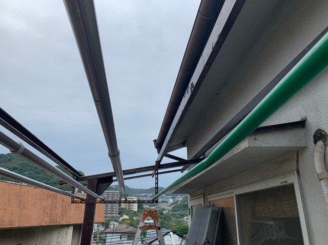 ベランダ波板撤去後